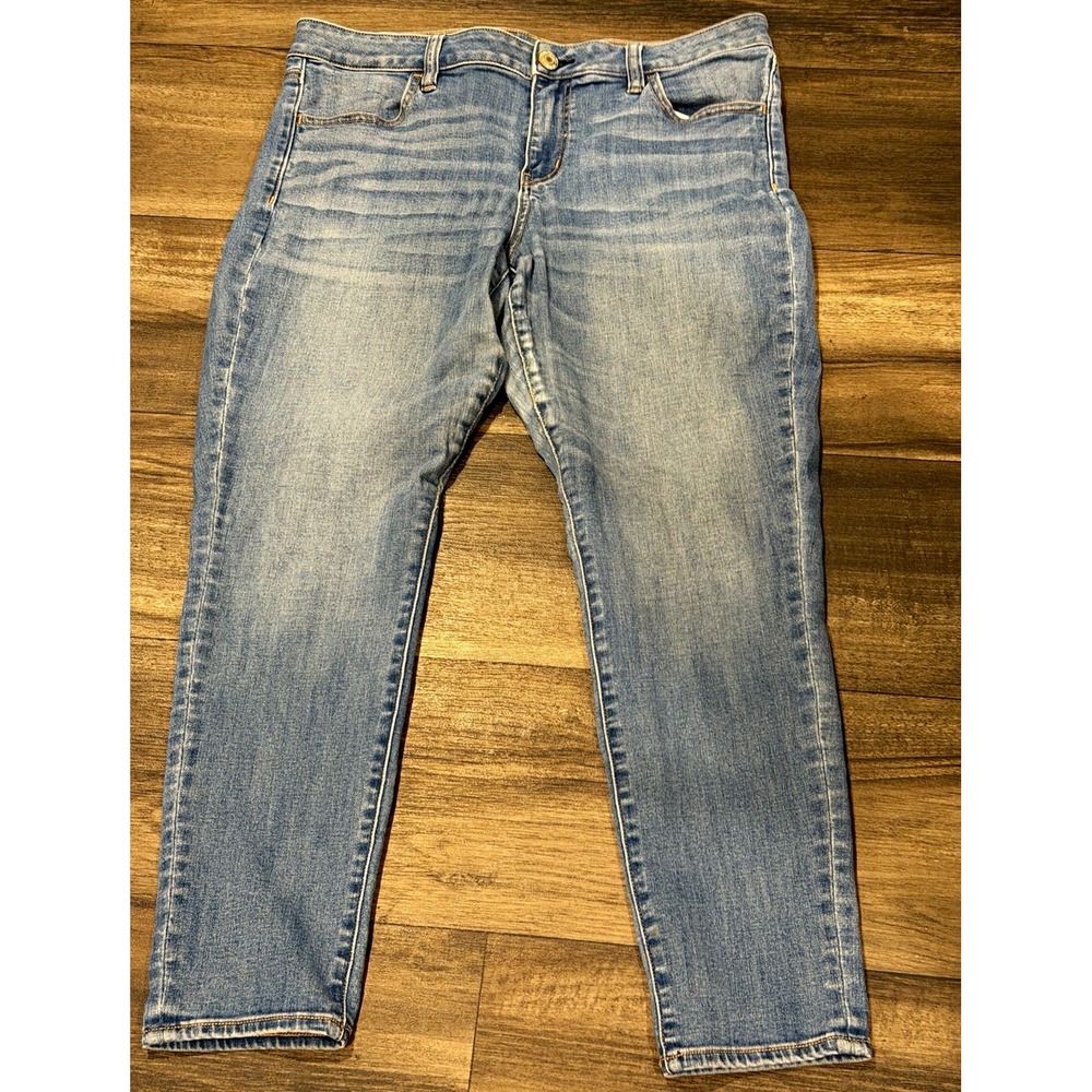 American Eagle Next Level Stretch Jegging Leggings Light Wash Blue 14 Short